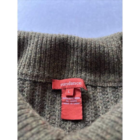 Sundance Green Heavy Sweater Size Large Lambswool - Picture 5 of 7